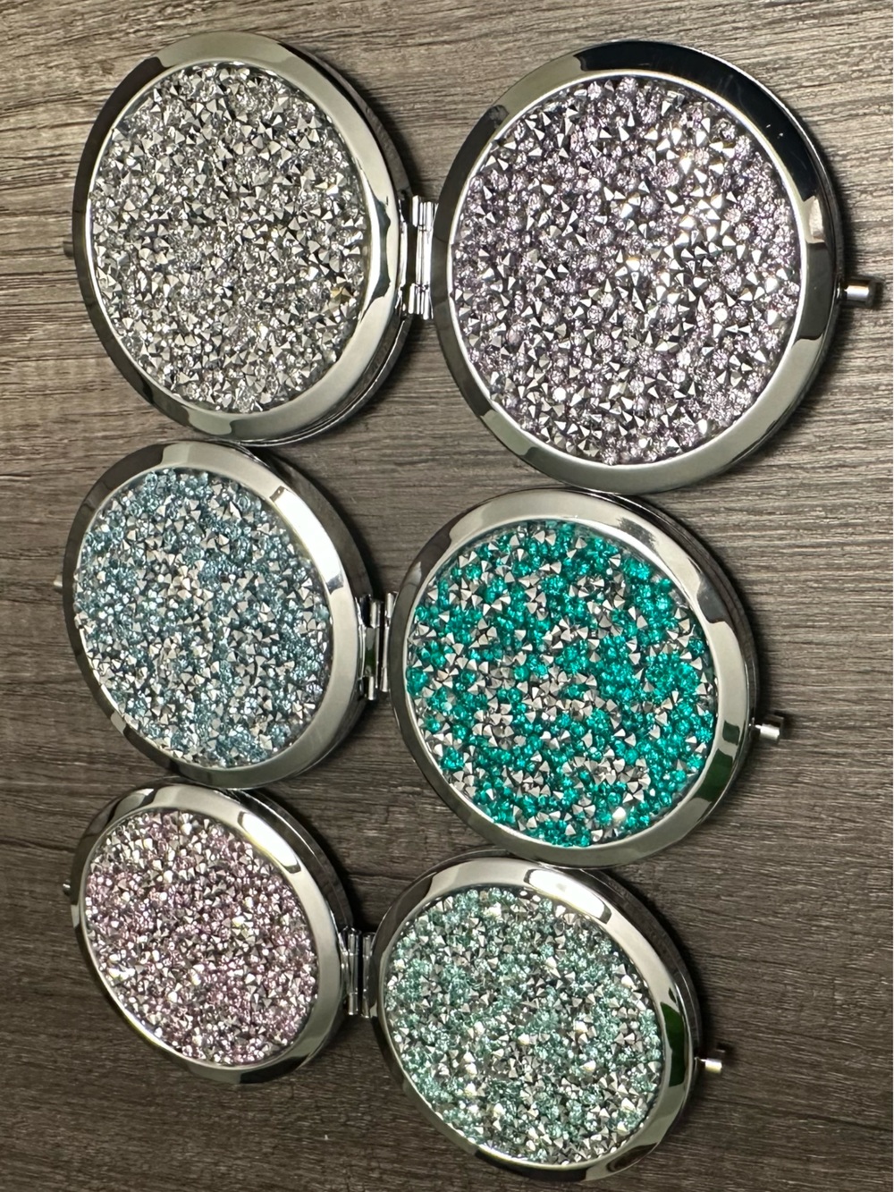 Rhinestone compact mirror
